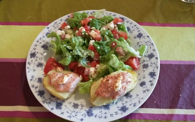 Pommes de terre farcies jambon feta