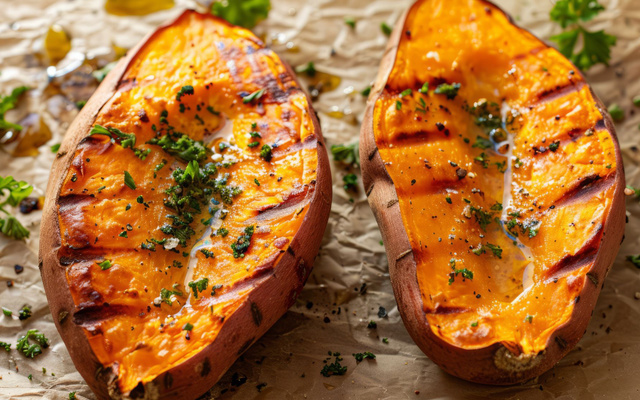 Patate douce au barbecue