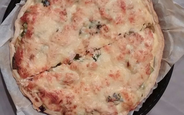 Tarte saumon poireaux