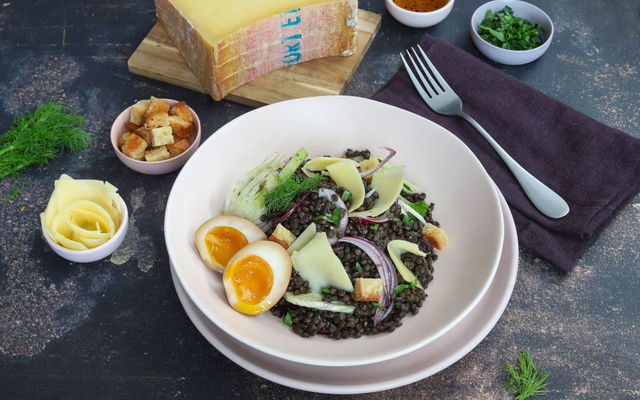 Salade de lentilles caviar au Beaufort AOP