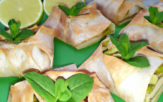 Croûtes feuilletées aux pommes granny et citron vert