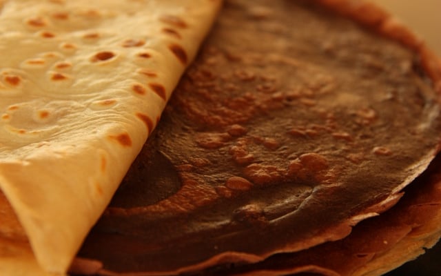 Crêpes vanille et chocolat