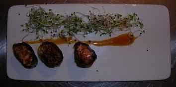 Saumon croustillant, réduction de soja et balsamique