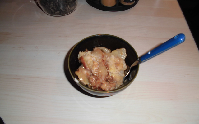 Crumble pommes poires classique