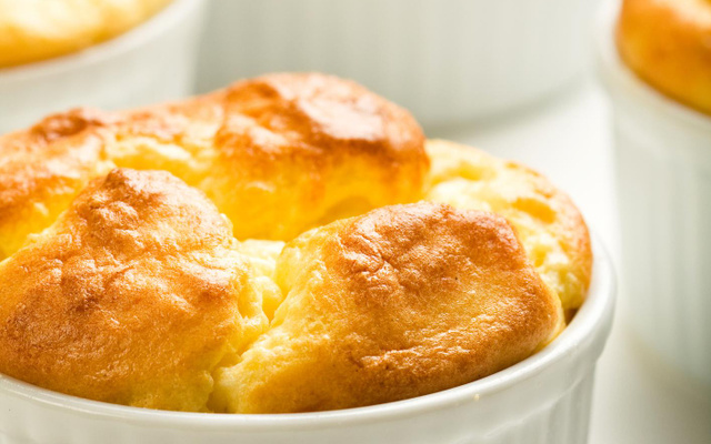 Soufflé de carottes au Bresse Bleu