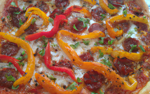 Tarte poivrons chorizo