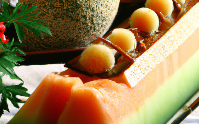 Bûche de Noël au melon et boudoirs