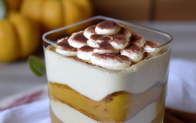 Verrine de potiron vanillé façon tiramisu