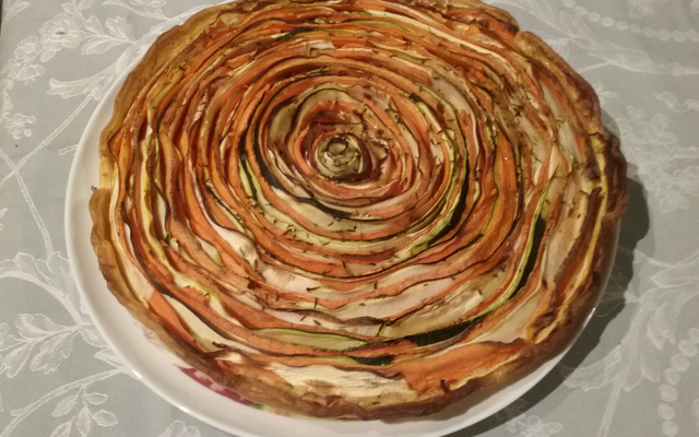 Tarte fleur aux légumes
