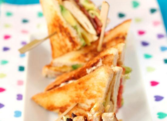 Club sandwich au poulet