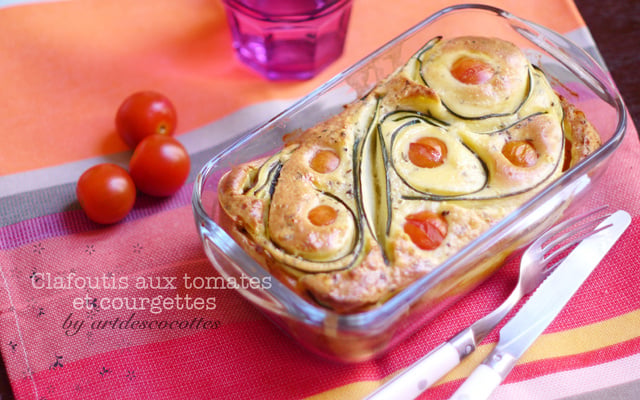 Clafoutis aux tomates et courgettes