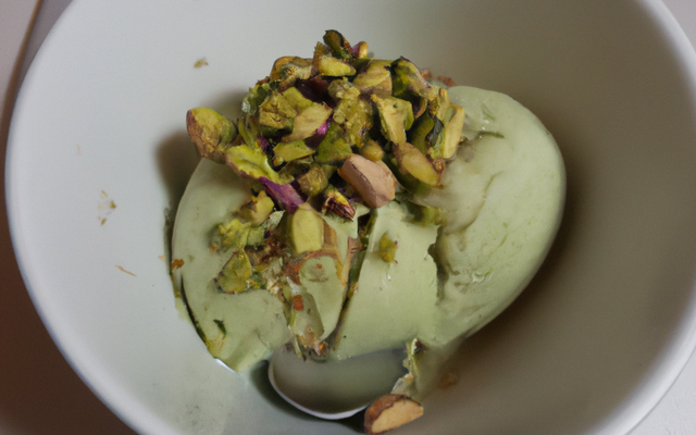 Glace à la pistache économique