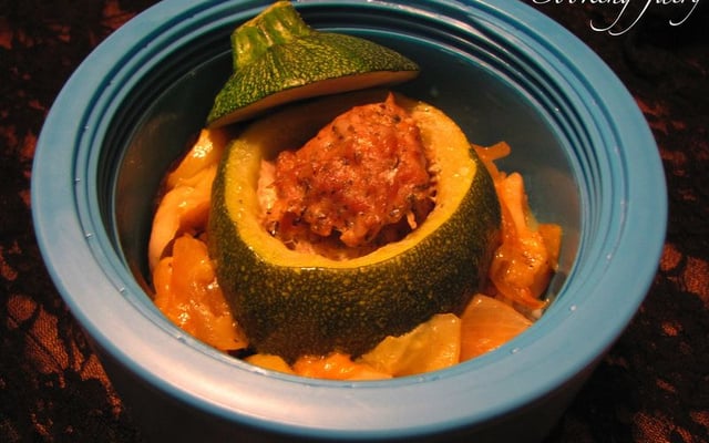 Courgettes rondes farcies