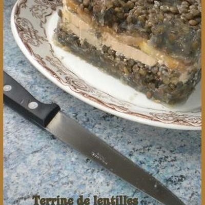 Terrine de lentilles aux pommes et au foie gras