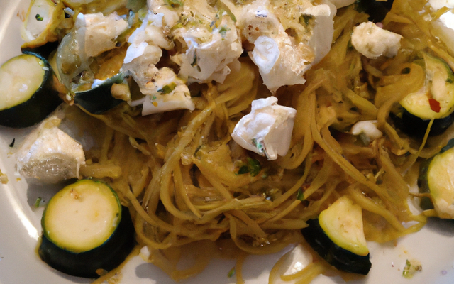 Capellini aux courgettes et à la feta