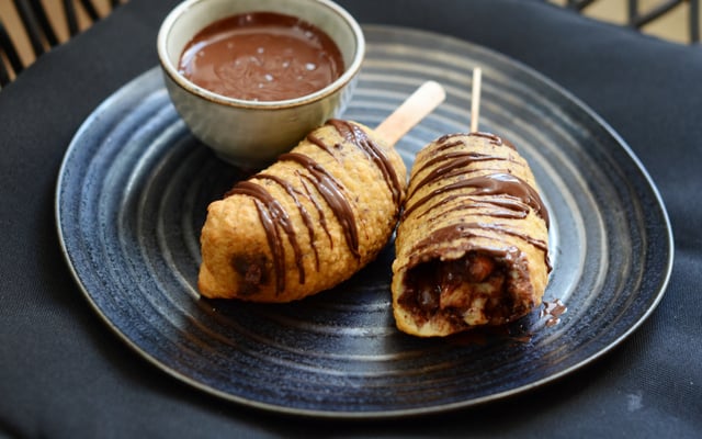 Beignets de banane enrobée de chocolat
