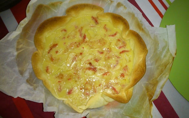 Tarte aux pêches rapide