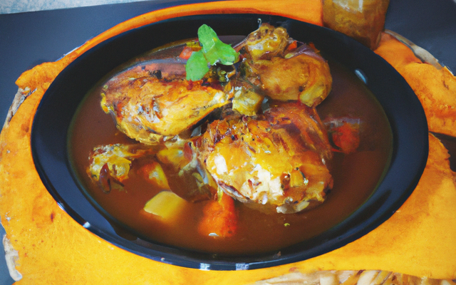 Poulet braise en sauce
