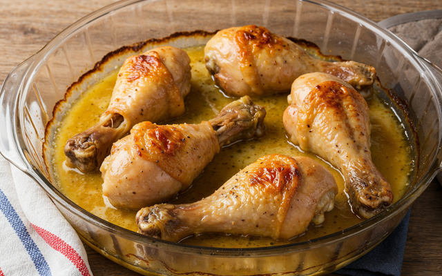 Pilons de poulet, miel et moutarde