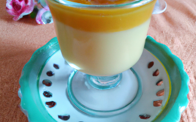 Splendide Verrine: Crème de calissons sur lit d'oreillons confits