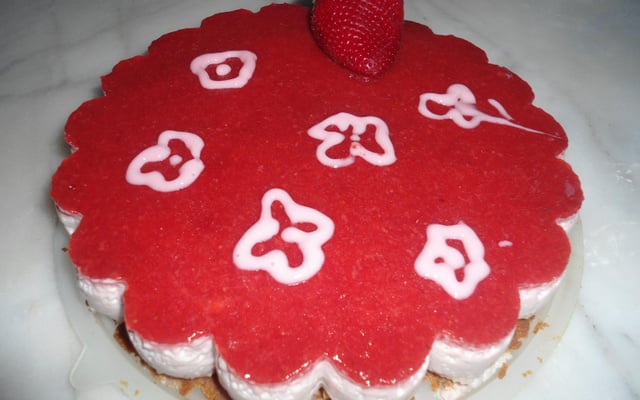 Bavarois aux fraises et spéculoos maison