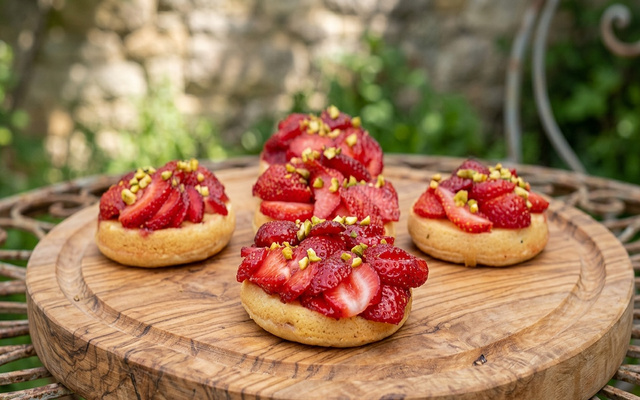 Mini gâteaux aux fraises