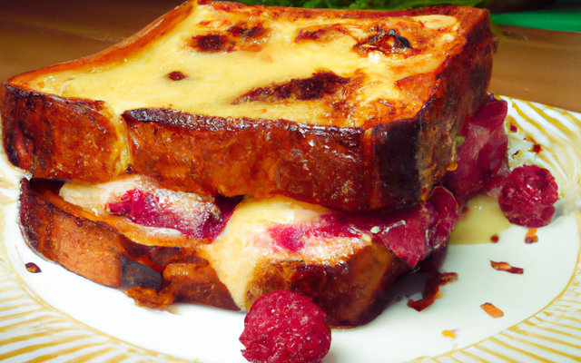 Croque-monsieur à la framboise