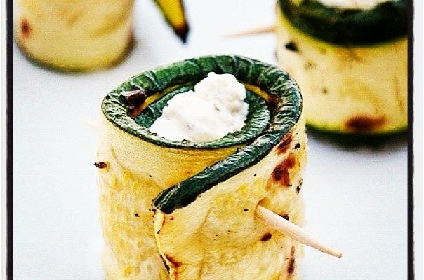 Roulé de courgette et Chavroux