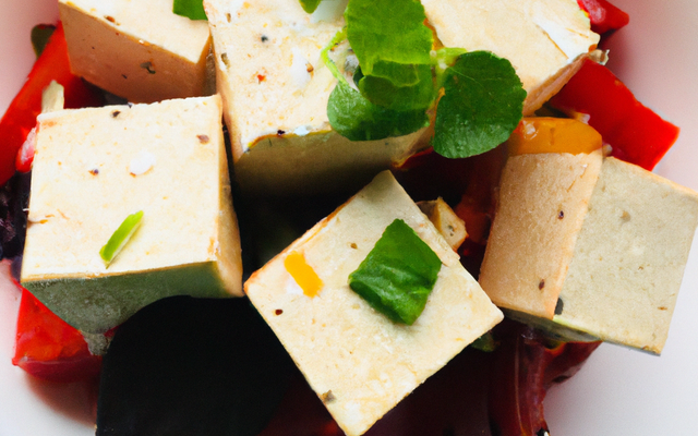 Salade de tofu aux poivrons