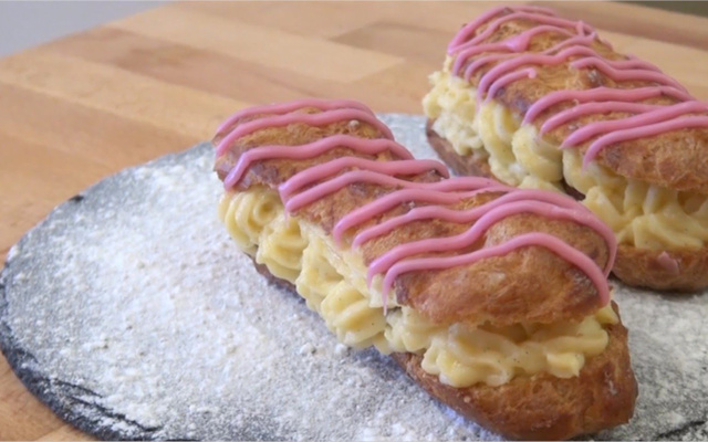 Éclairs roses bonbon