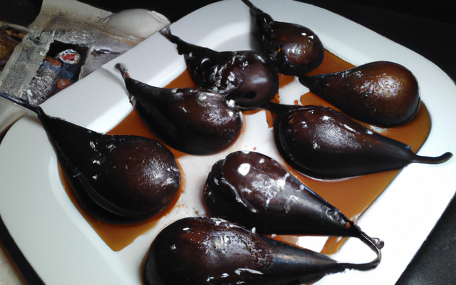 Poires au chocolat en habit...