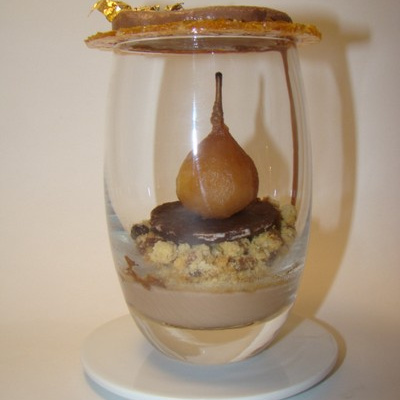 Poire Belle-Hélène en verrine revisitée