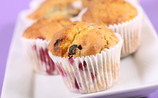 Muffins fruits confits et compote de pommes sans œufs ni lait