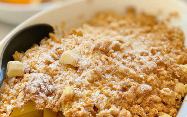 Crumble aux pommes aux notes d'orange