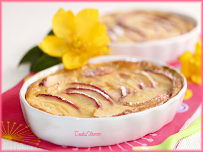 Clafoutis pêche amande