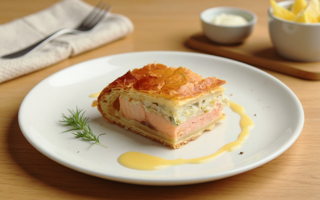 Feuilleté au saumon rapide