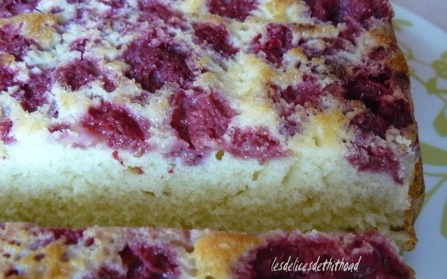 Gâteau au yaourt et aux framboises