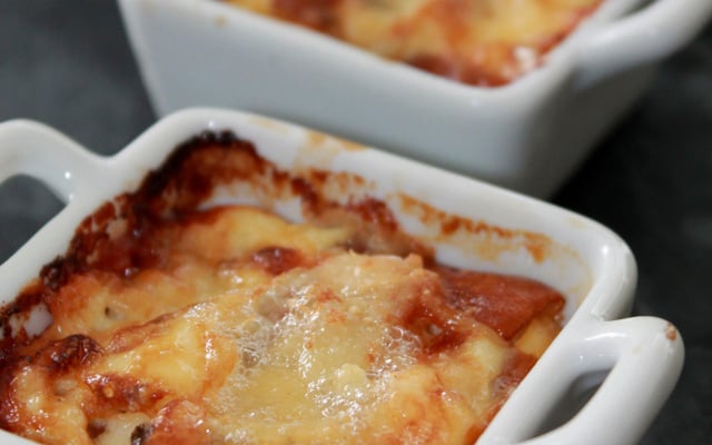 Gratin sucré-salé de poires au roquefort
