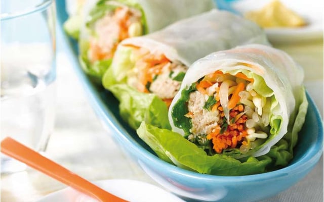 Rouleaux de printemps au thon