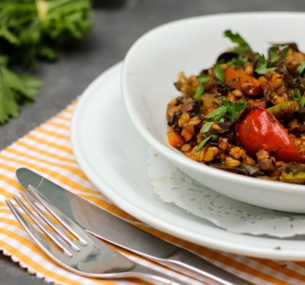 Paella végétarienne au petit épeautre