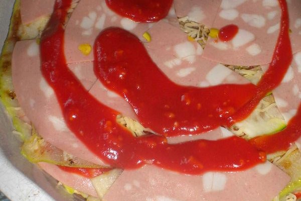 Lasagnes de courgettes et mortadelle