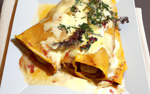 Cannellonis de crêpes au fromage de brebis