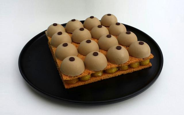 Pommes et caramel en haute couture