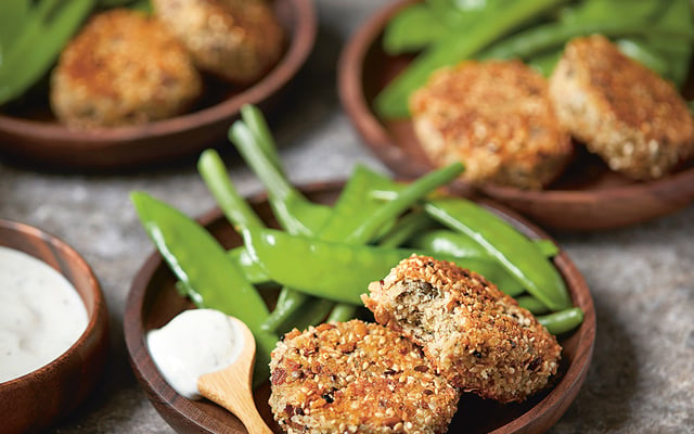 Croquettes de lentilles à la moutarde