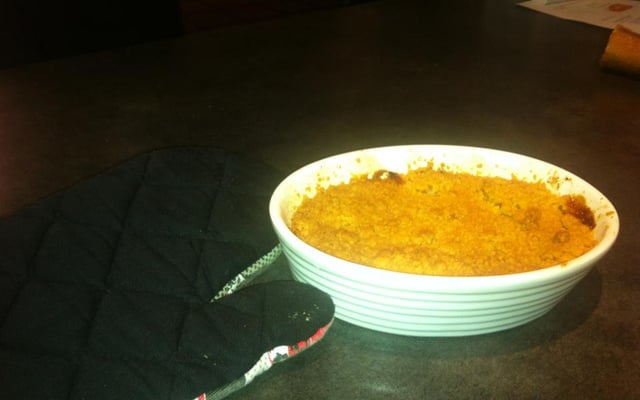 Crumble aux pommes et au rhum