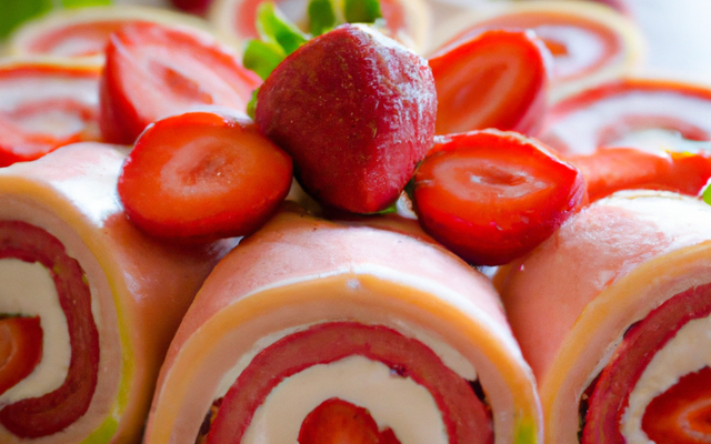 Roulé à  la fraise
