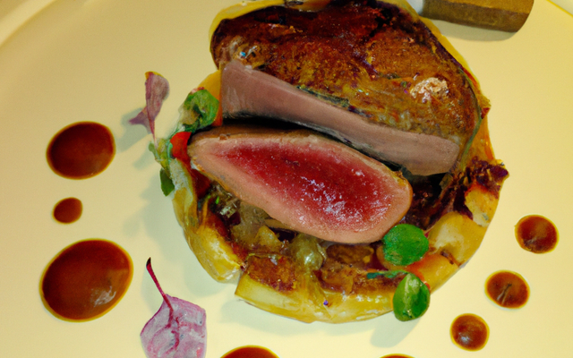 Magret et foie gras en buisson ardent maison