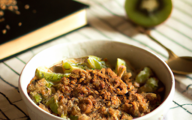Crumble à la banane, kiwi et noix de coco