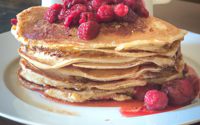 Raspberries pancakes
