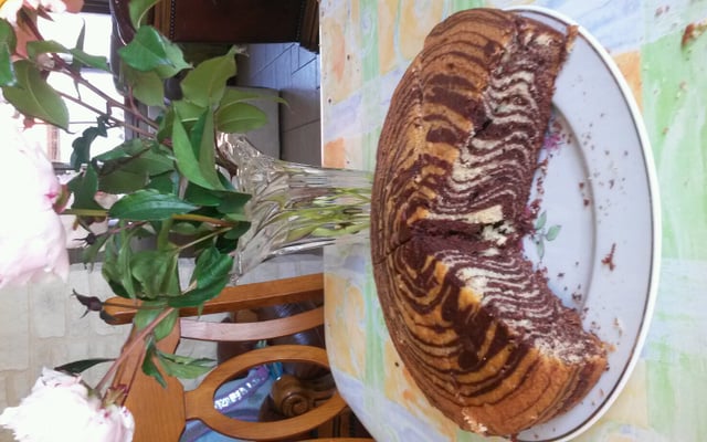 Gâteau zébré vanille chocolat